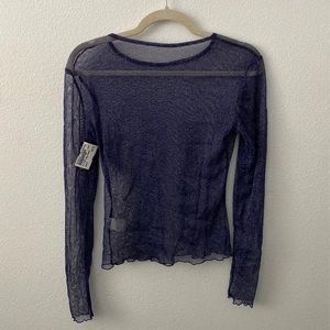 NWT H&M Mesh Sparkle Long Sleeve T-Shirt